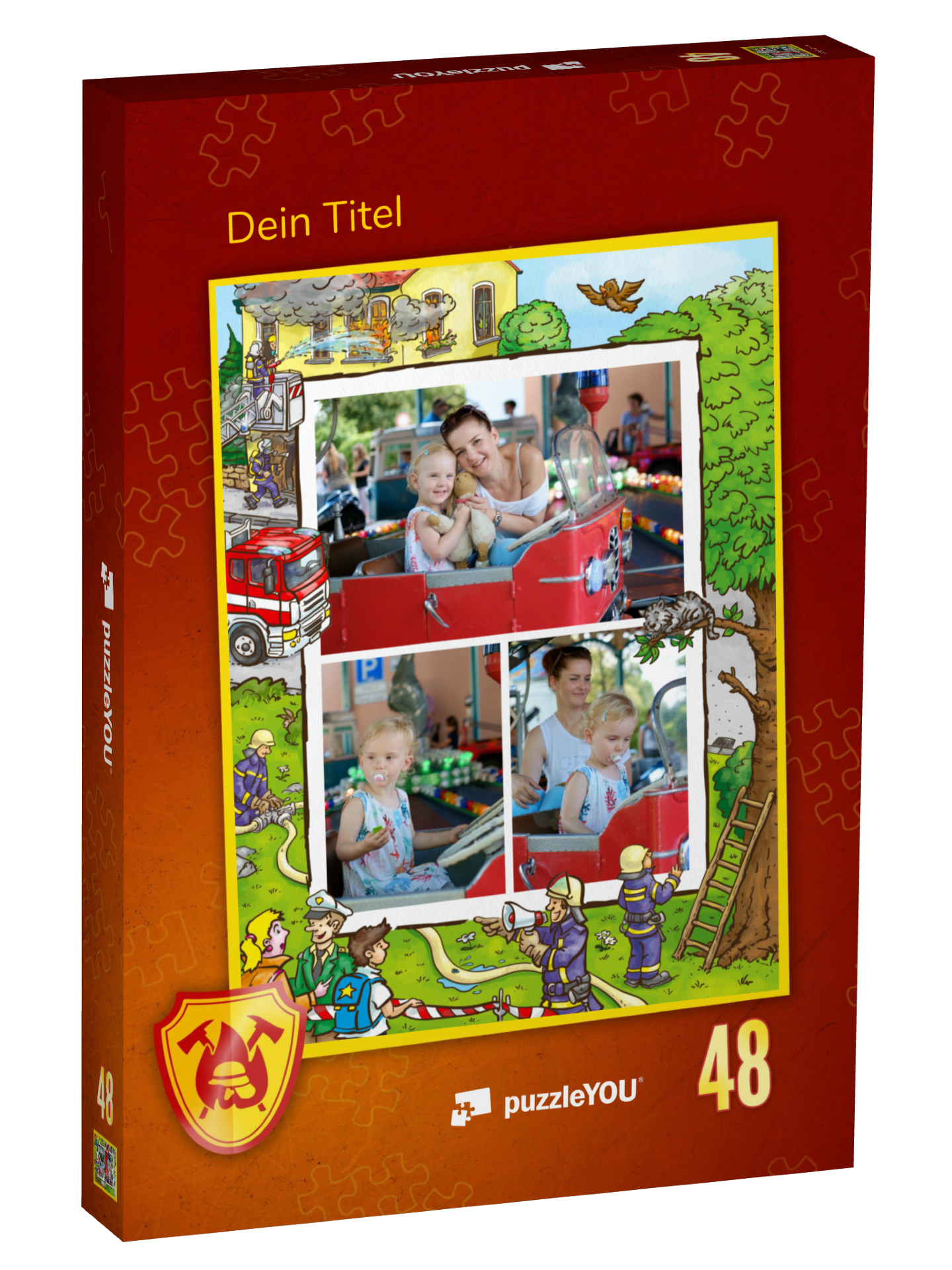 „Beim Helfen“ in Hochformat Collage